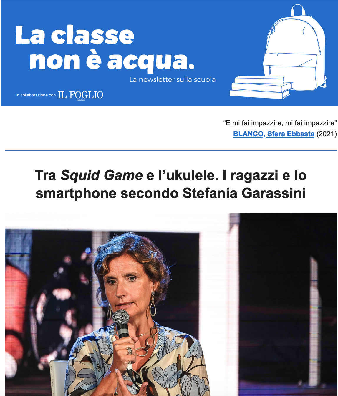 I ragazzi e lo smartphone: intervista su “La classe non è acqua”